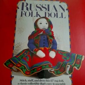 New 1996 Curiosity Kits Russian Folk Doll Factory Sealed Cellophane Box